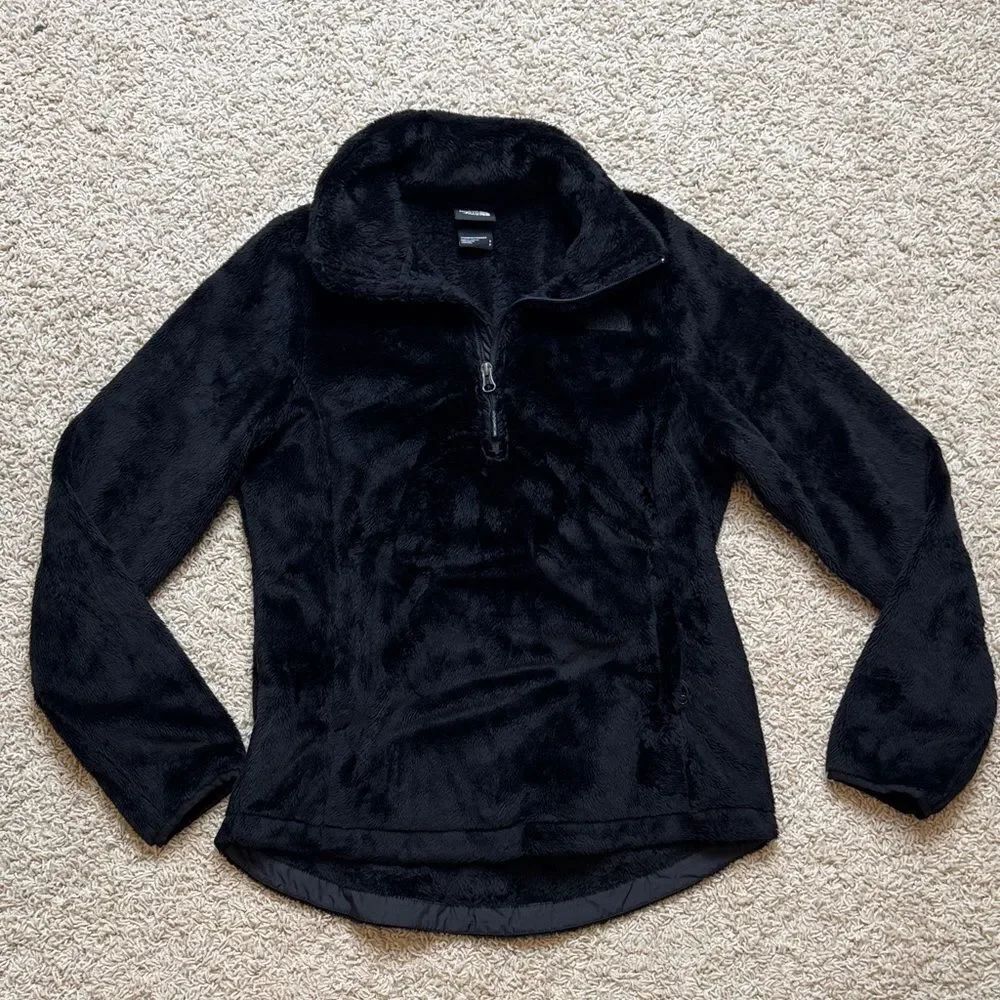 The North Face Teddy Fleece Quarter Zip Black NWOT Womens Small